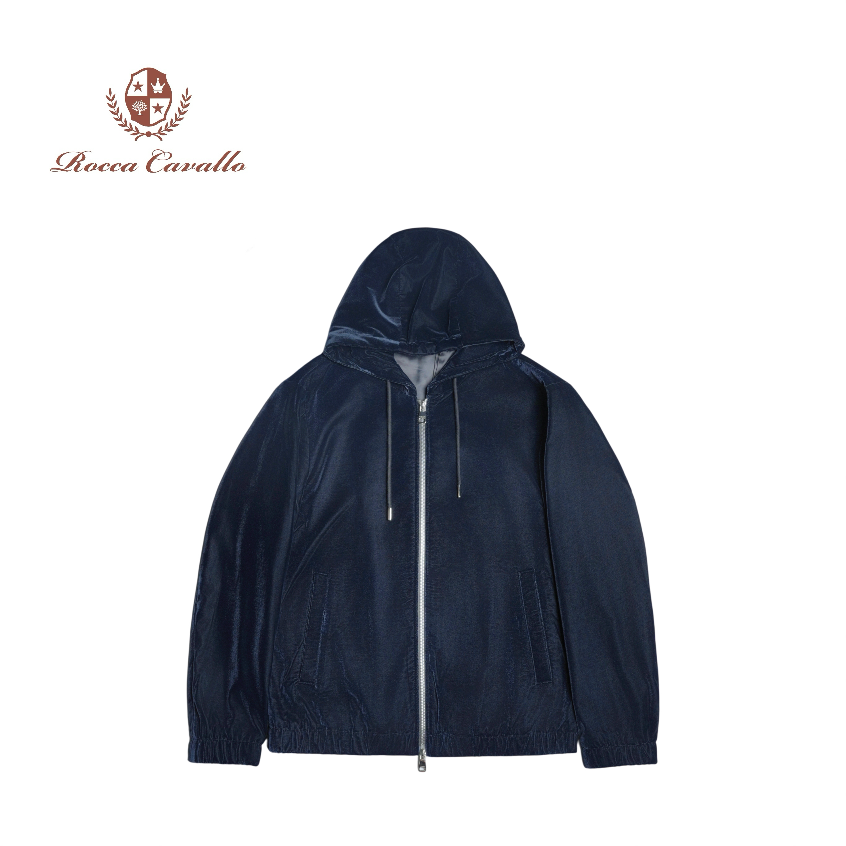 <丝绒夹克>男士秋冬新款进口丝绒 高定连帽藏青夹克外套 71300