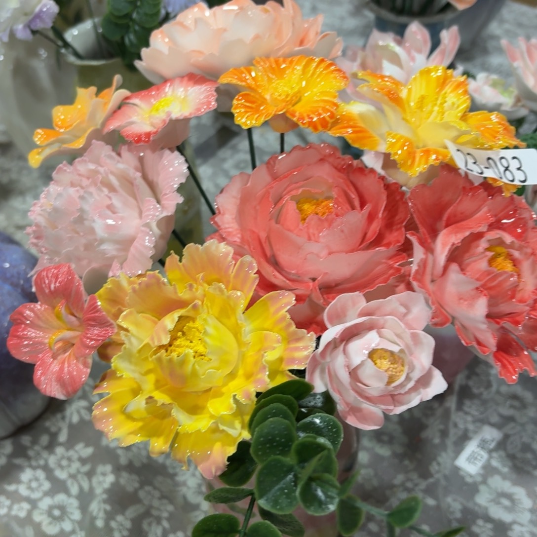 陶瓷花，拍满20发货，退款拉黑，2383