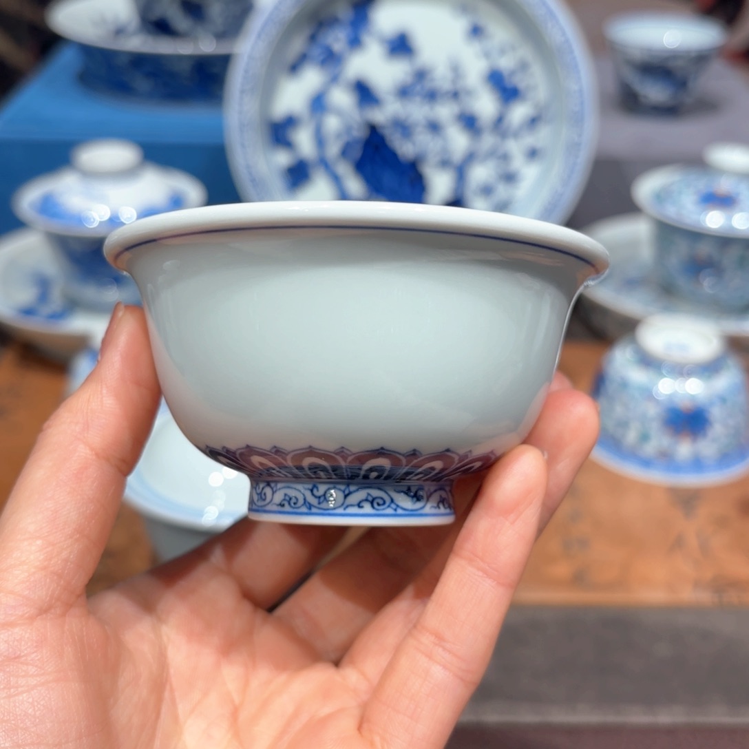 瓷片手工手绘陶瓷茶具