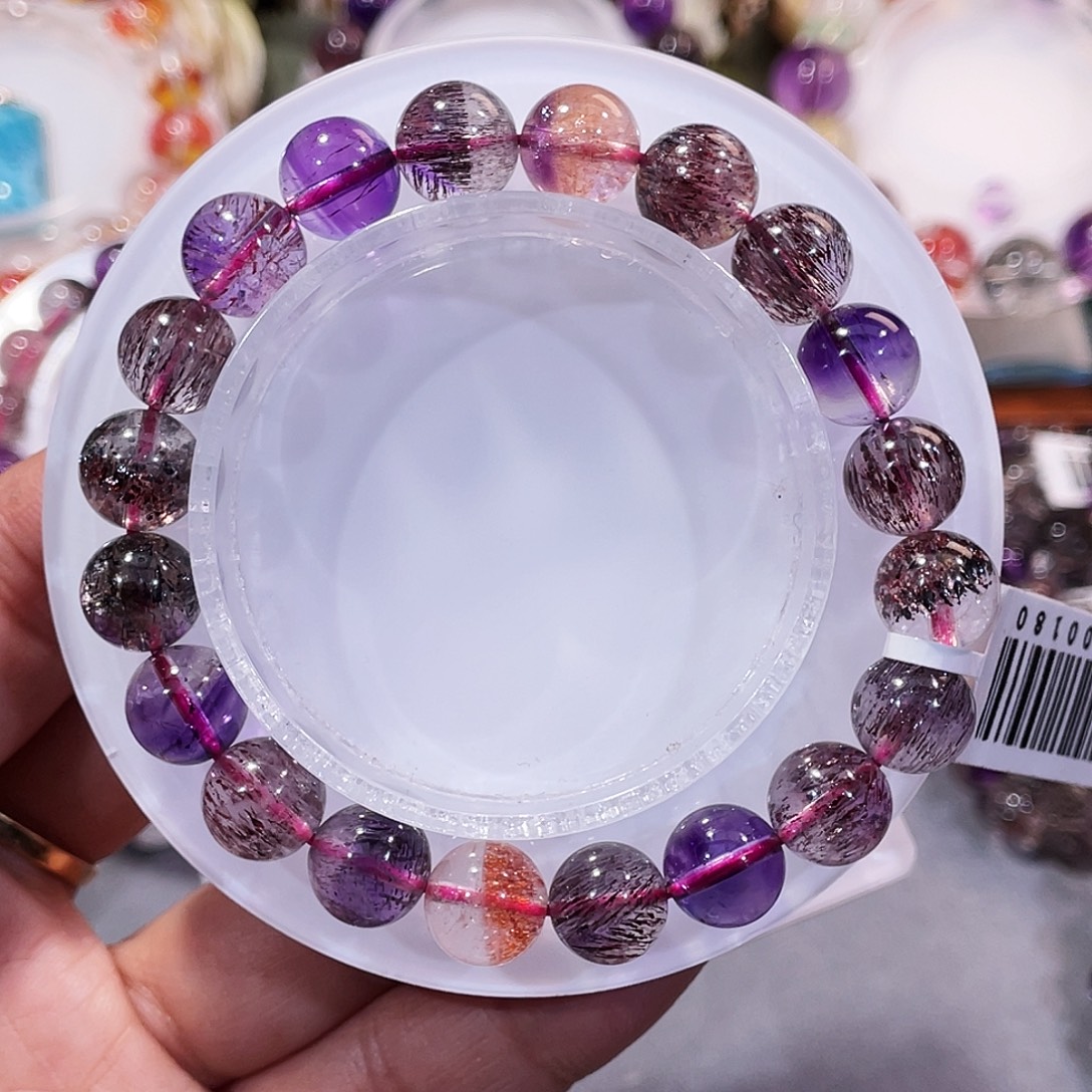 水晶手链未镶嵌、浓艳黑加仑超七、9.8m