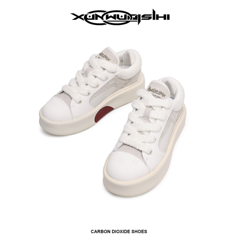 爱心鞋厚底潮流休闲板鞋考拉灰女鞋增高鞋子男小众设计情侣百搭