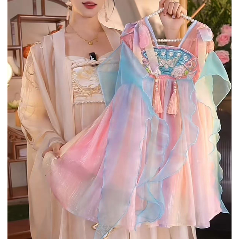 W【玉扇】2025新款女童国风仙气中国风夏季汉服HFQ25123