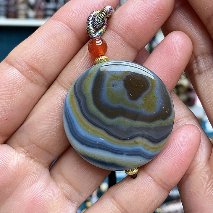 玛瑙/玉髓颈饰合金