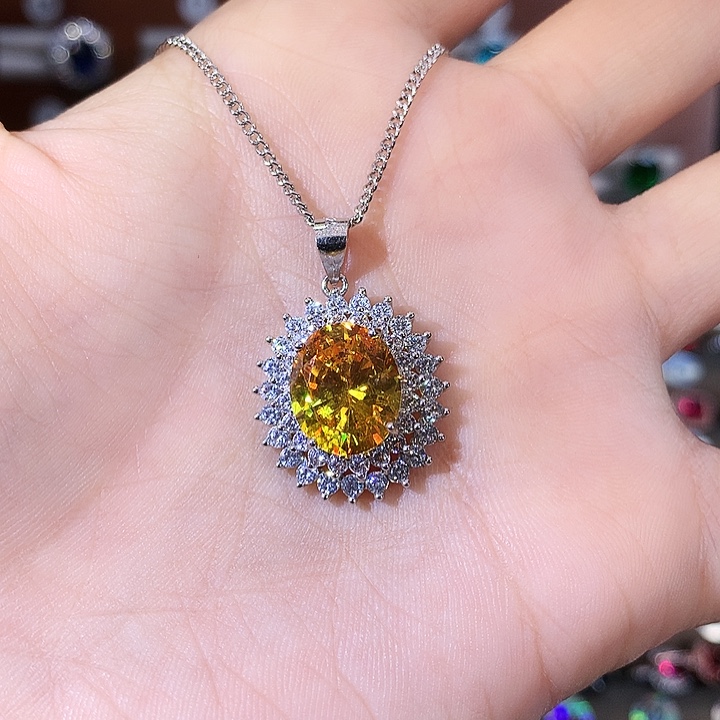 吊坠925银金丝雀黄吊坠