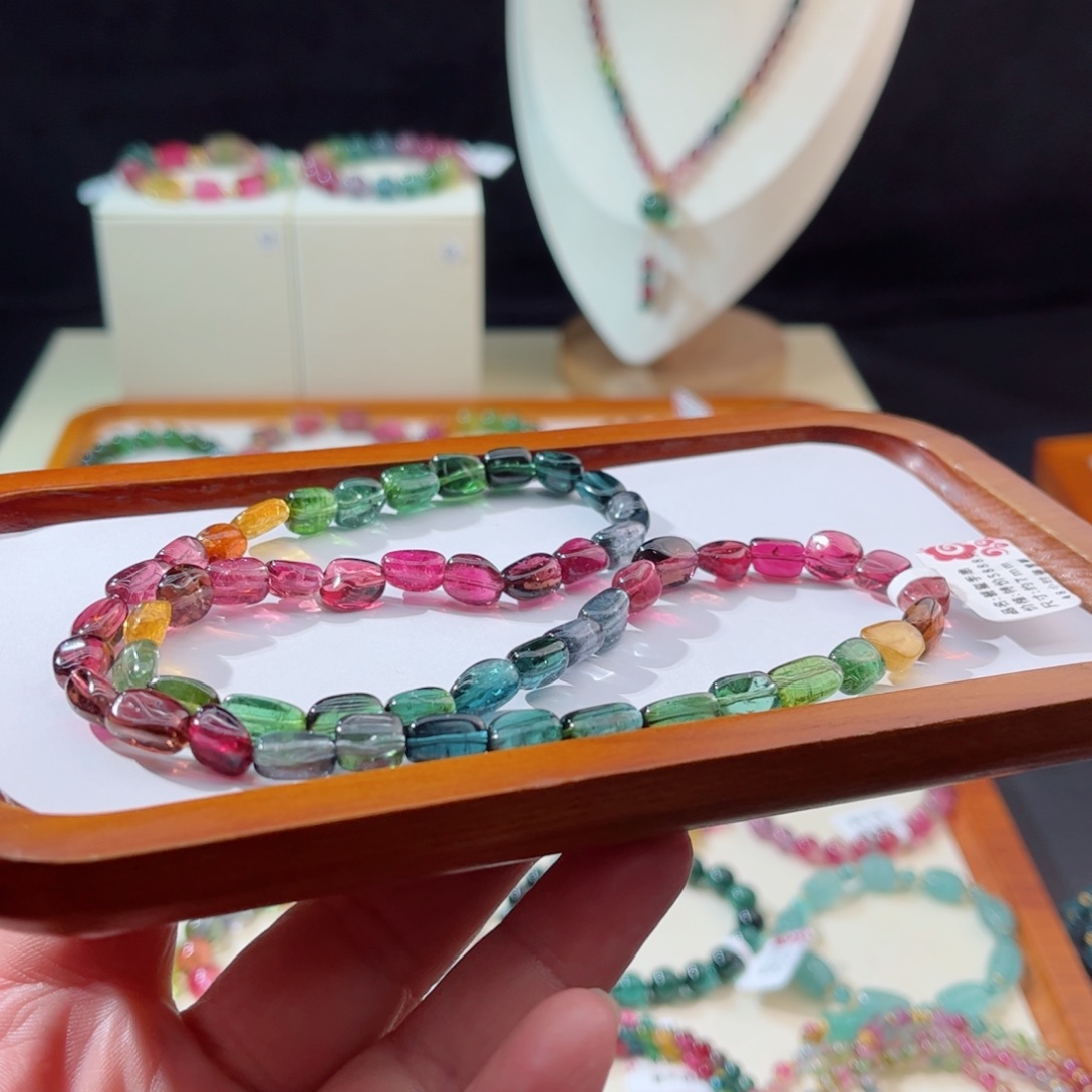 碧玺手串未镶嵌手串