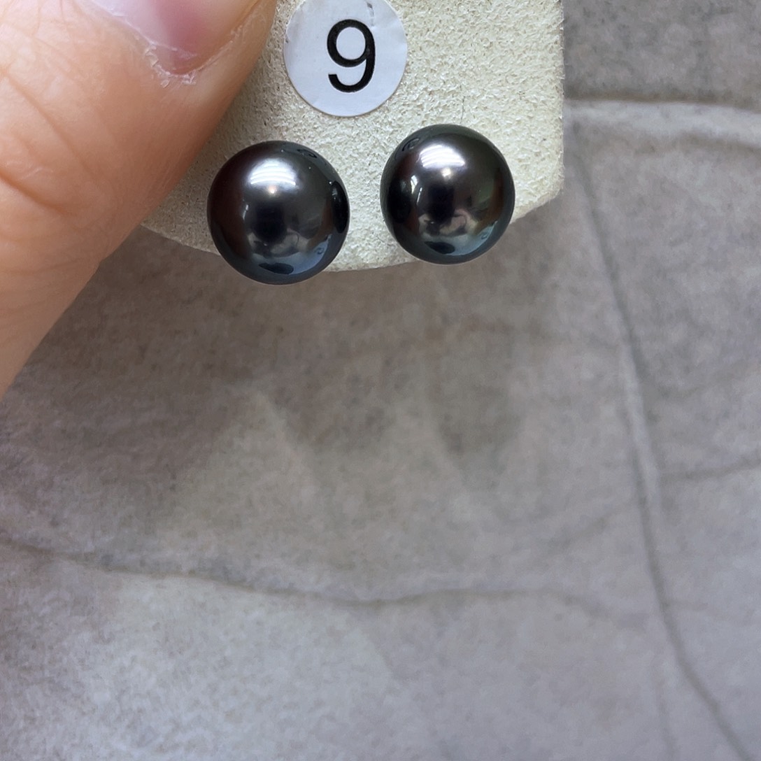 海水珍珠耳饰银S925镶嵌
