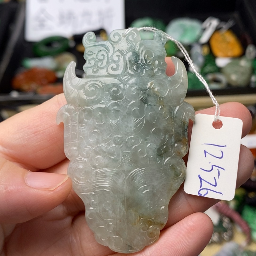 翡翠项链未镶嵌兽面19号