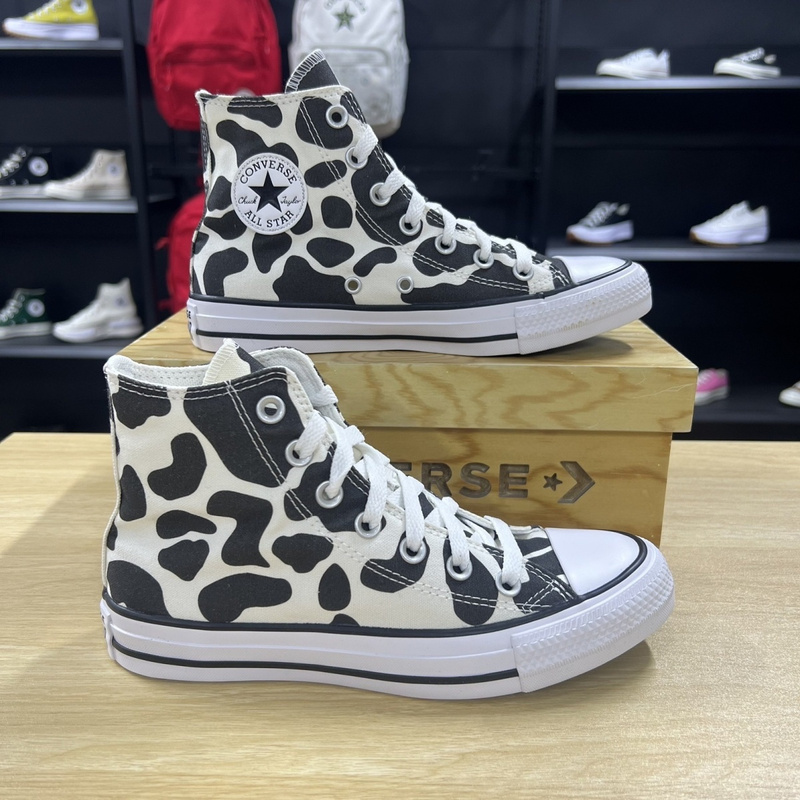 CONVERSE/匡威AII Star长青款黑白奶牛撞色男女高帮帆布鞋A07874C