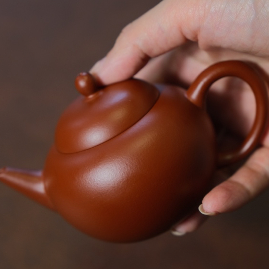 原矿大红袍小品紫砂水平壶实用手工功夫茶具小容量