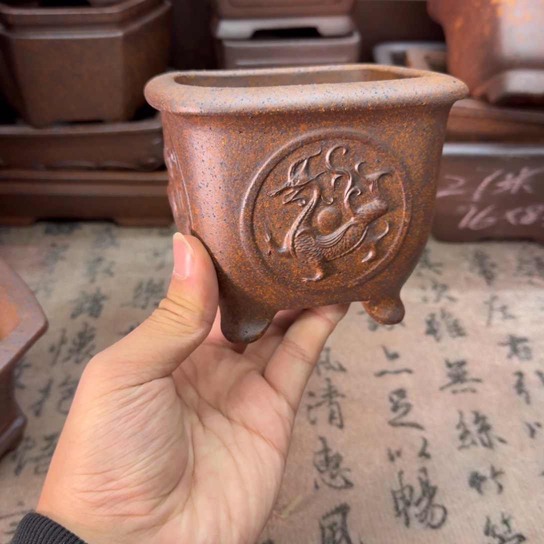 紫砂花盆8号宜兴紫砂正品9.5x8