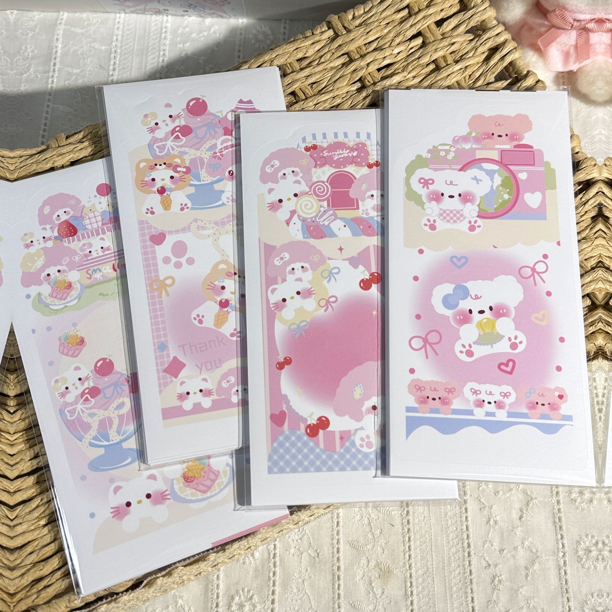 长贴异形长贴封口贴封箱贴可爱少女diy