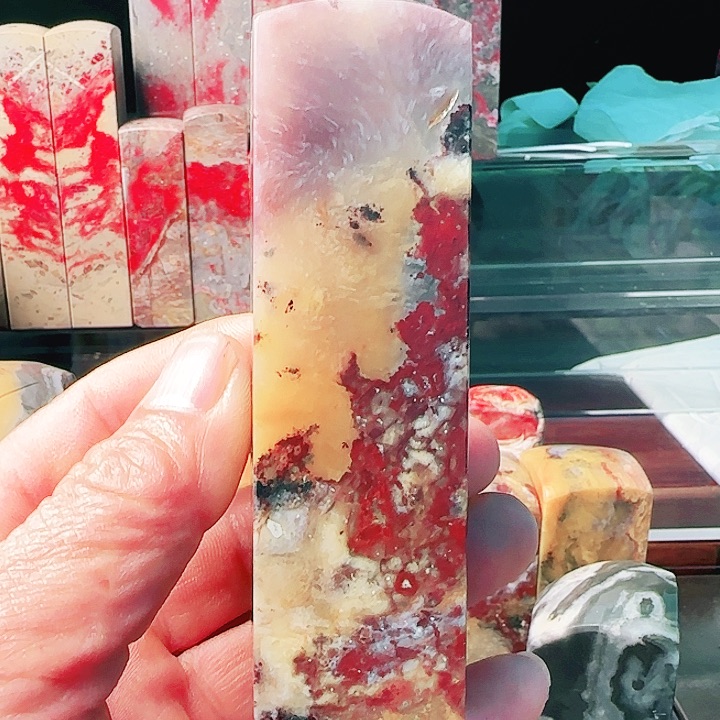 昌化石昌化朱沙冻印章