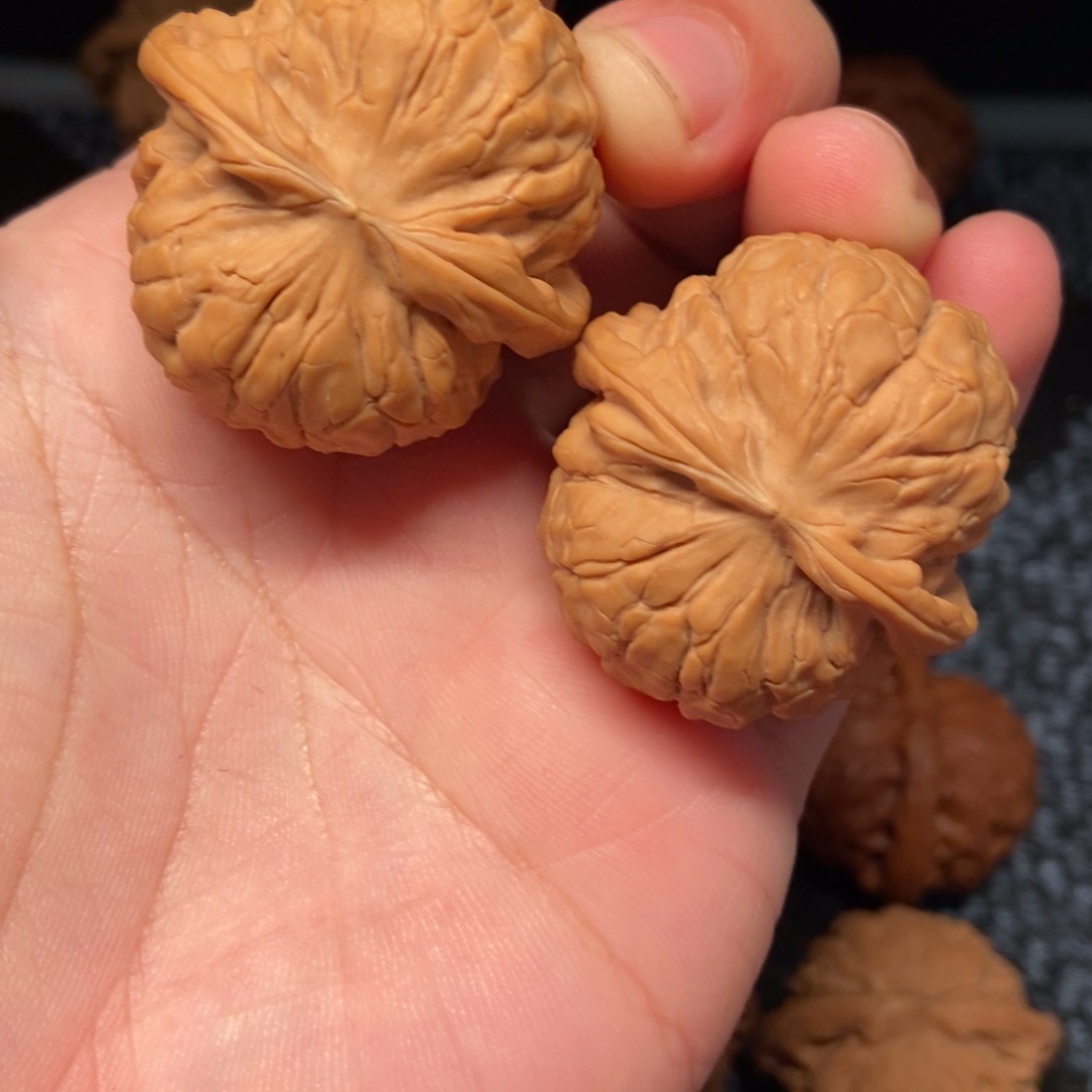 文玩核桃把件6甲骨文边38全品