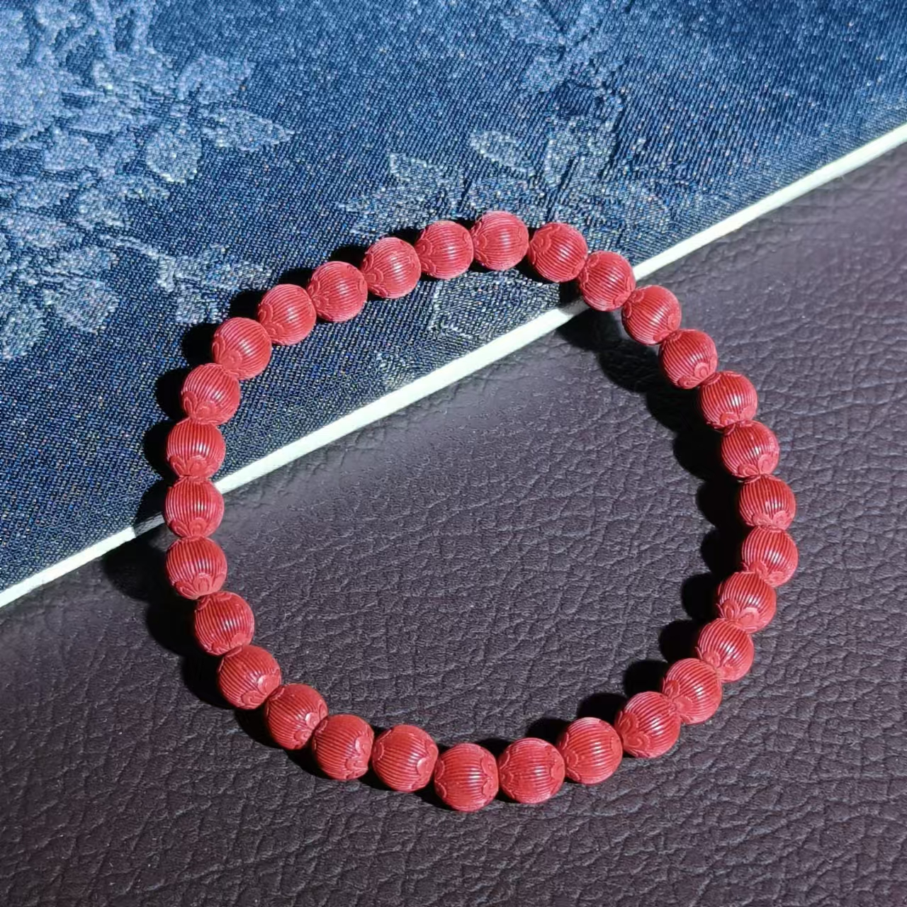 含辰砂工艺品丝绒朱砂手饰手串造型ZS-SS6474