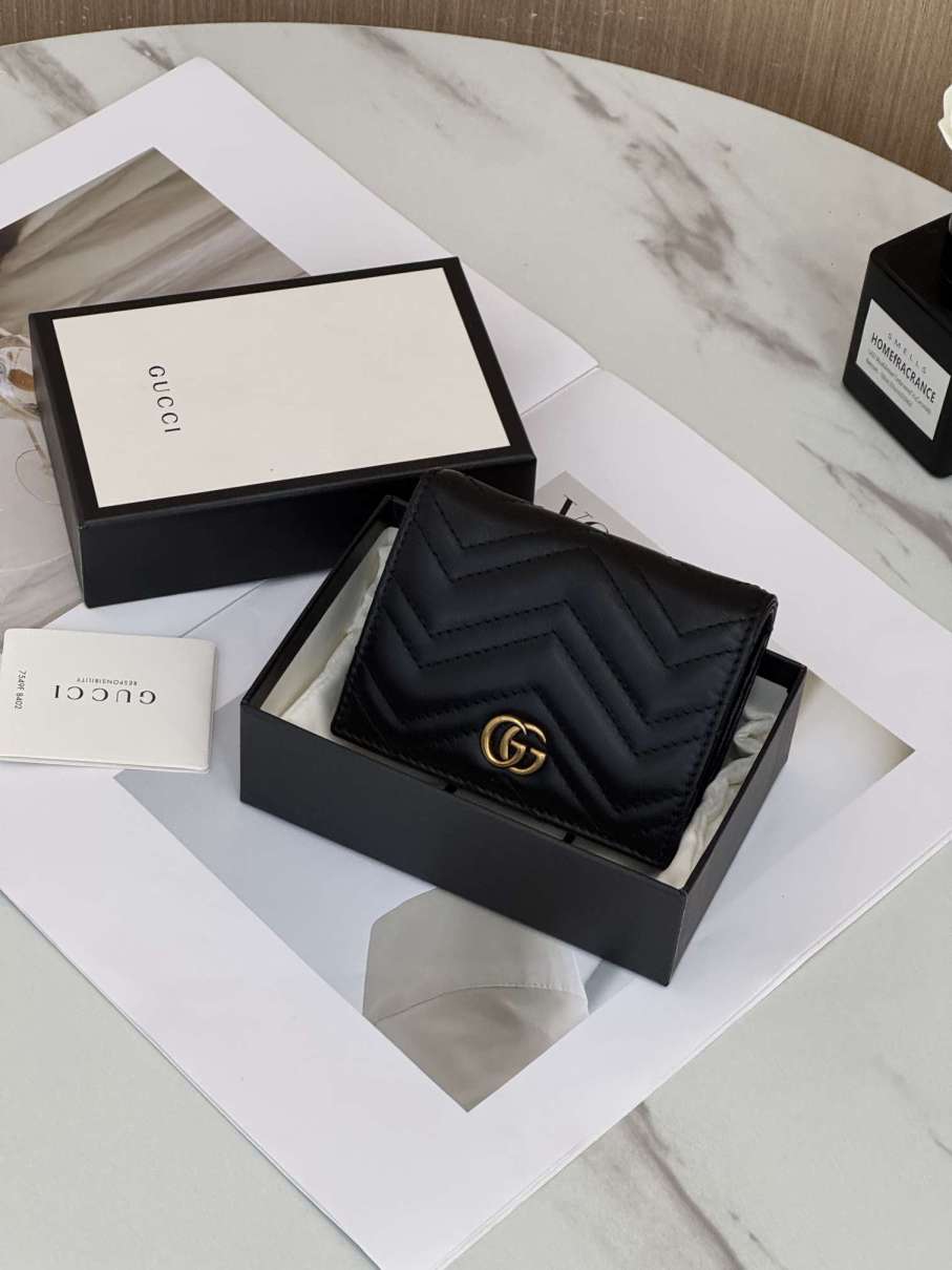 95新 GUCCI/古驰 Gucci marmont经典短款卡包 古驰钱包5190