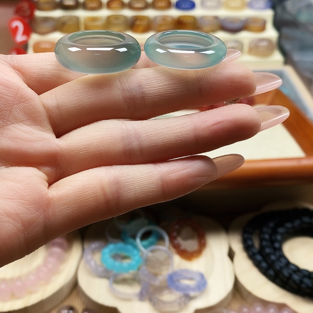 冰***姐玛瑙/玉髓未镶嵌戒指