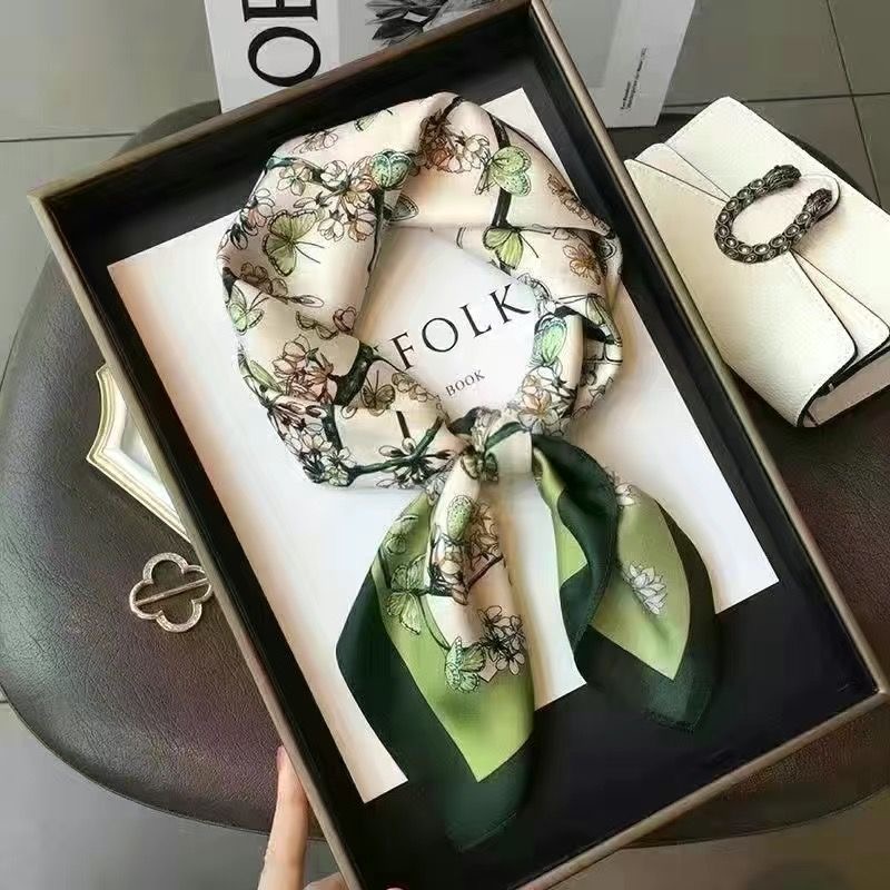 A033【绿野仙踪】韩版花萝轻奢高定手工巾70*70