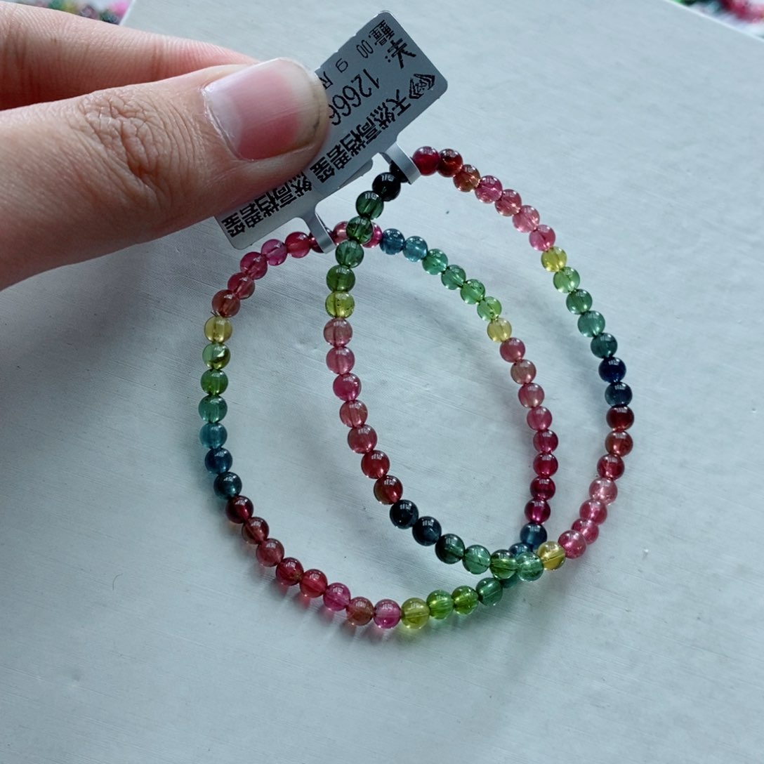 碧玺手链未镶嵌多样性发一条