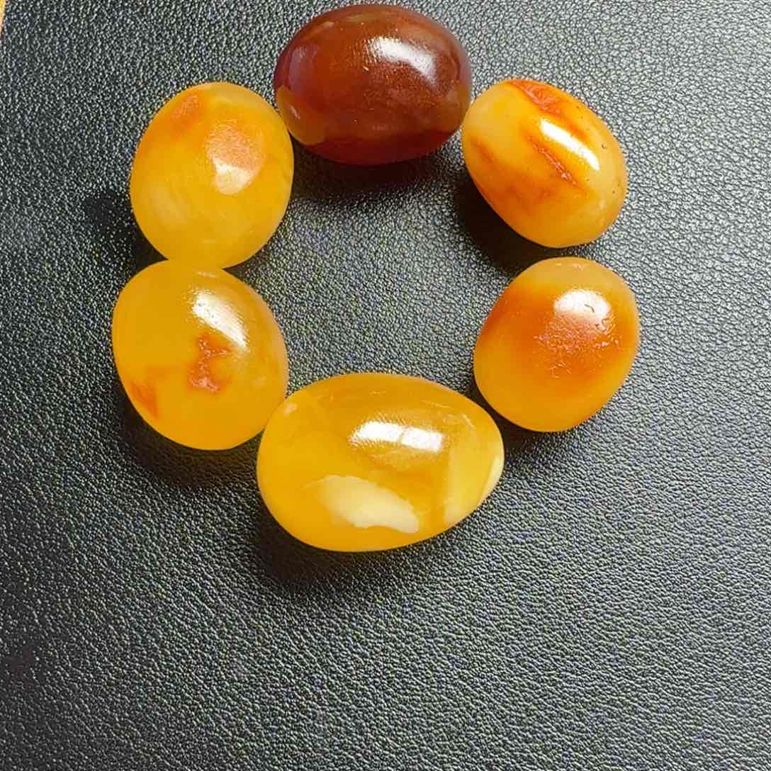 琥珀颈饰未镶嵌珩*子圆珠手串定制款加工打磨