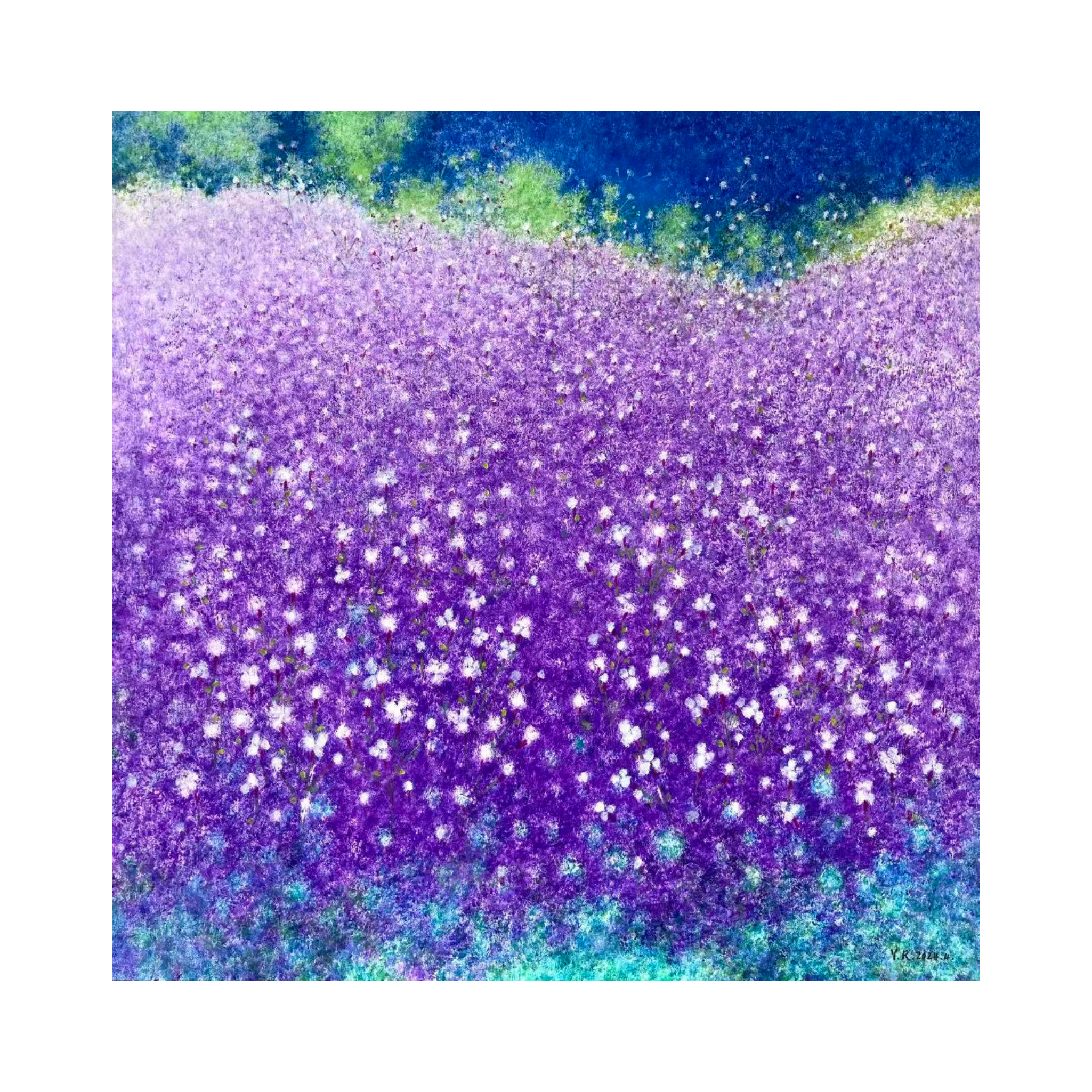 艺术家潘映蓉【紫色的风】100*100 原作