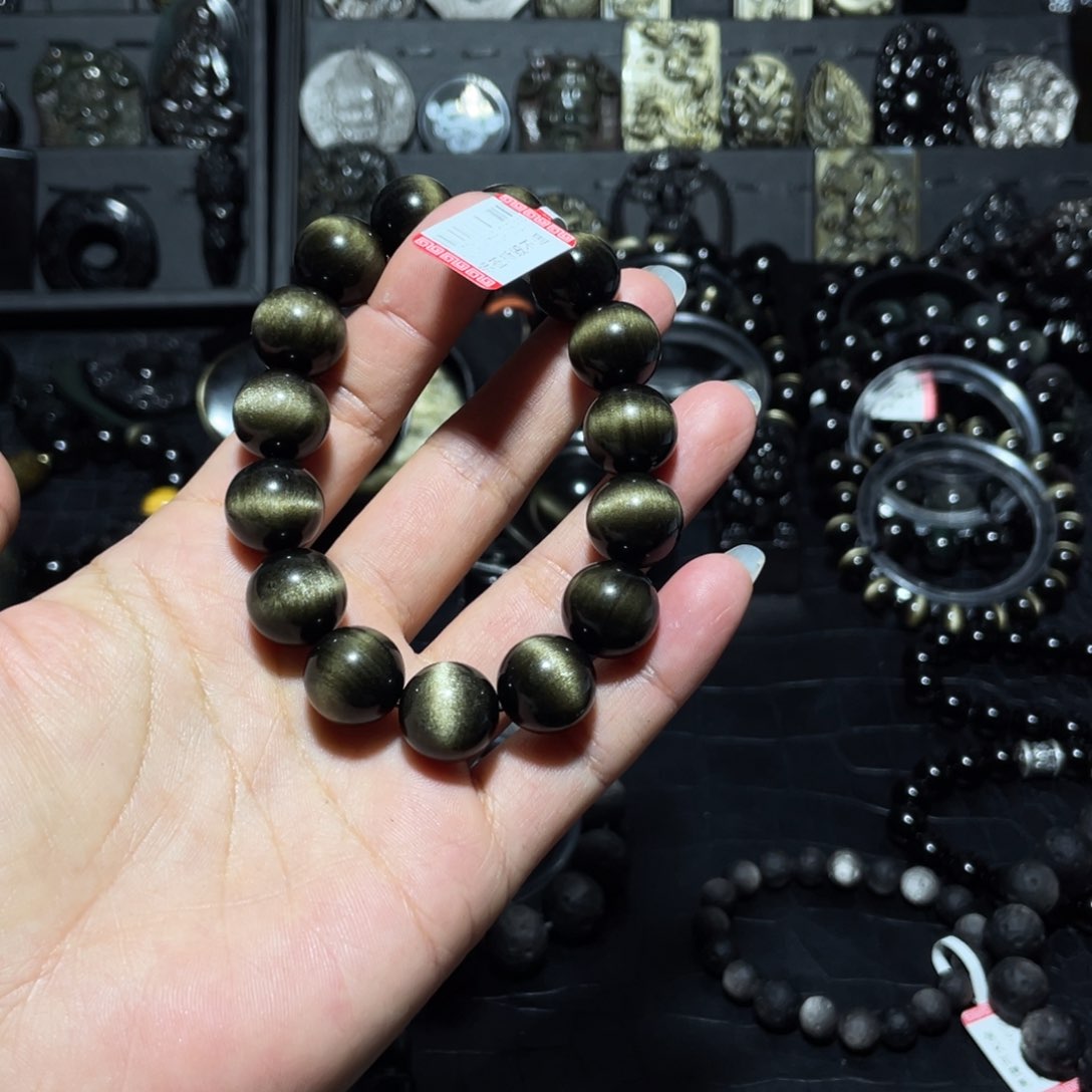 黑曜岩珠宝奇石未镶嵌高**水