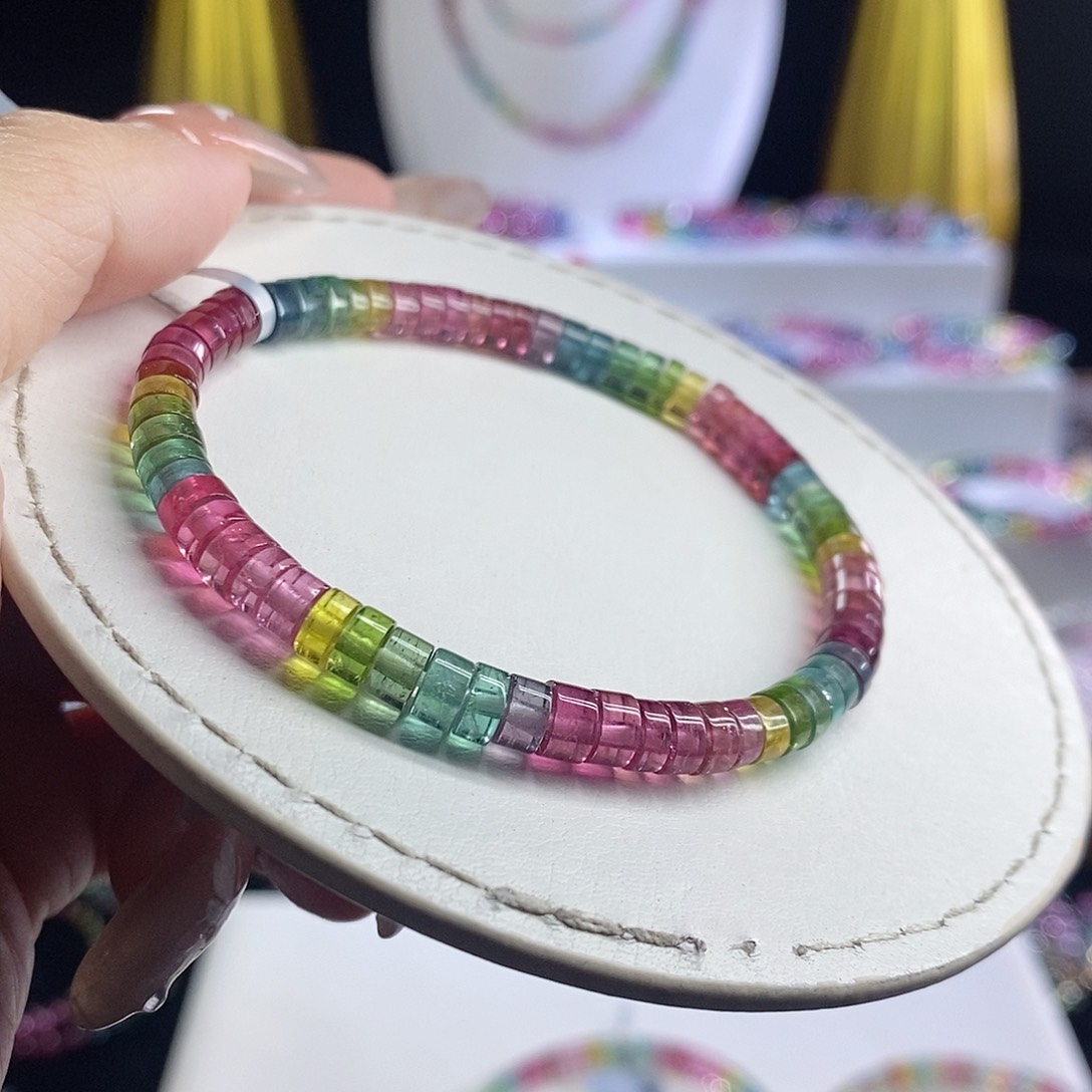 未镶嵌手链碧玺晴*直切药片