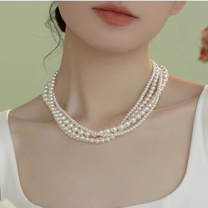 【诸暨珠宝城店】经典正圆百搭项链全珠链