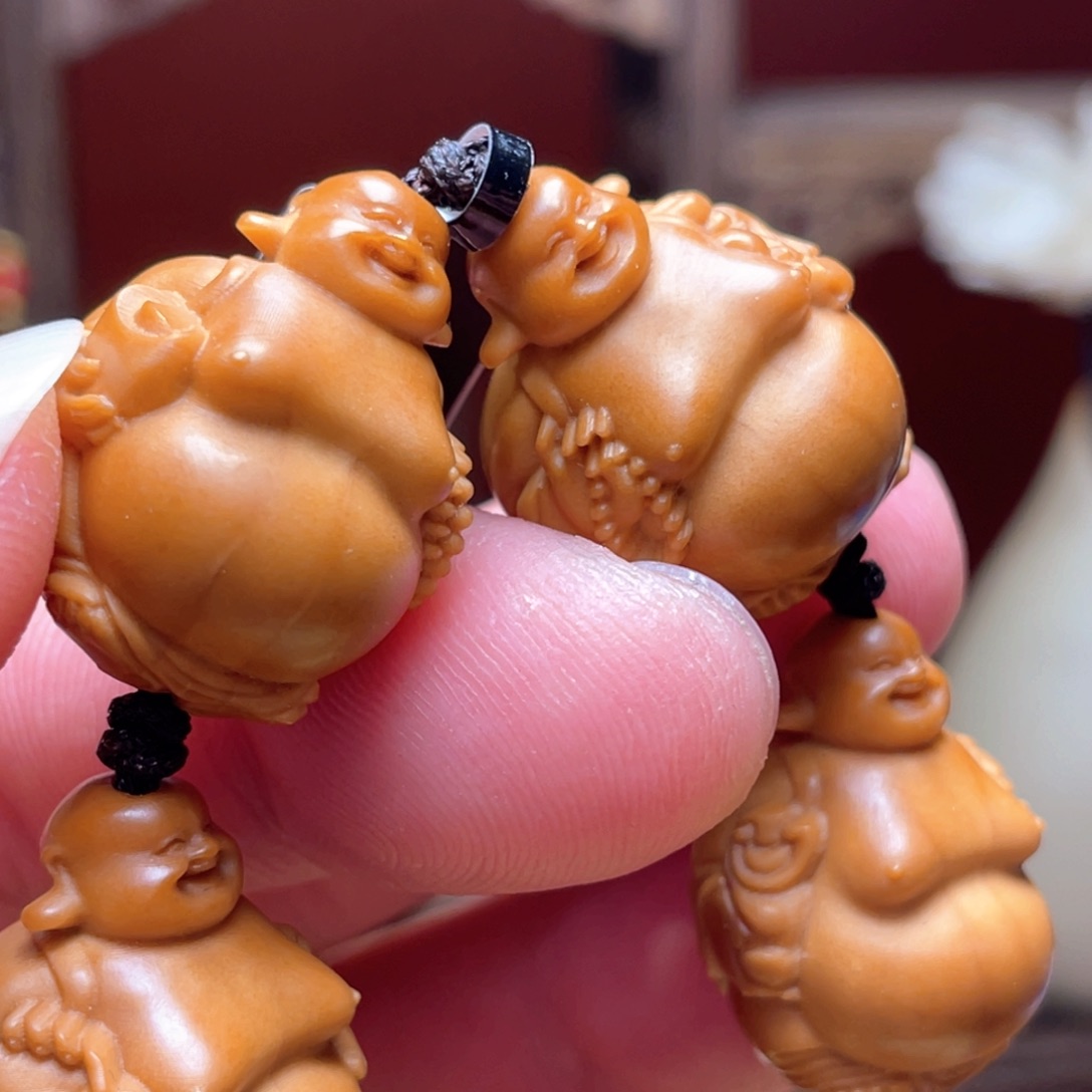 橄榄核手串/手链大耳朵弥勒