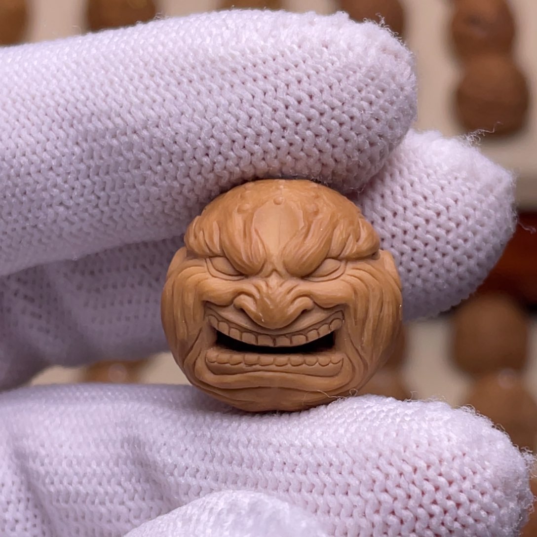 猴头核桃吊坠经典款金牙素款17/18/19