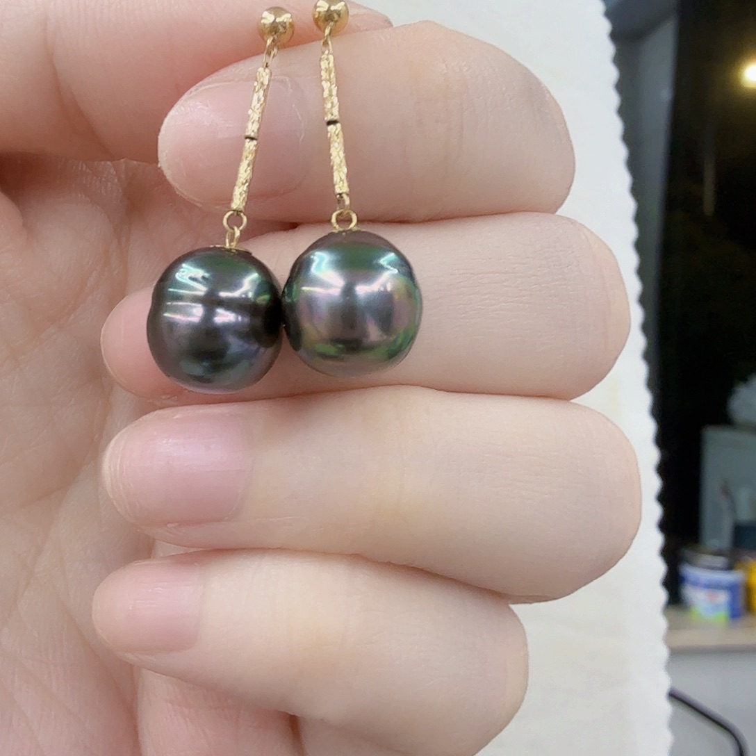 海水珍珠耳饰18K金镶嵌