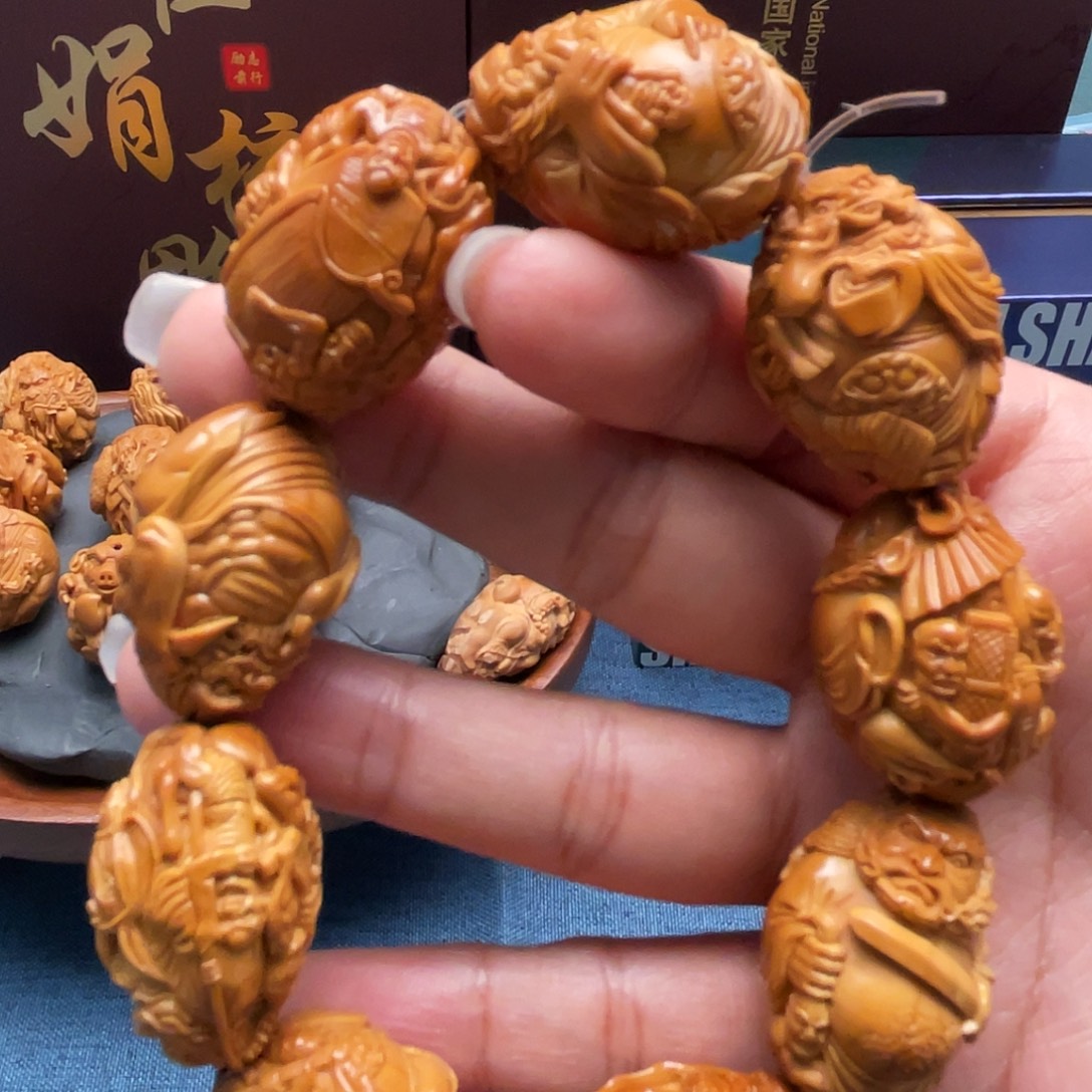 ￡***子橄榄核手串/手链钟馗