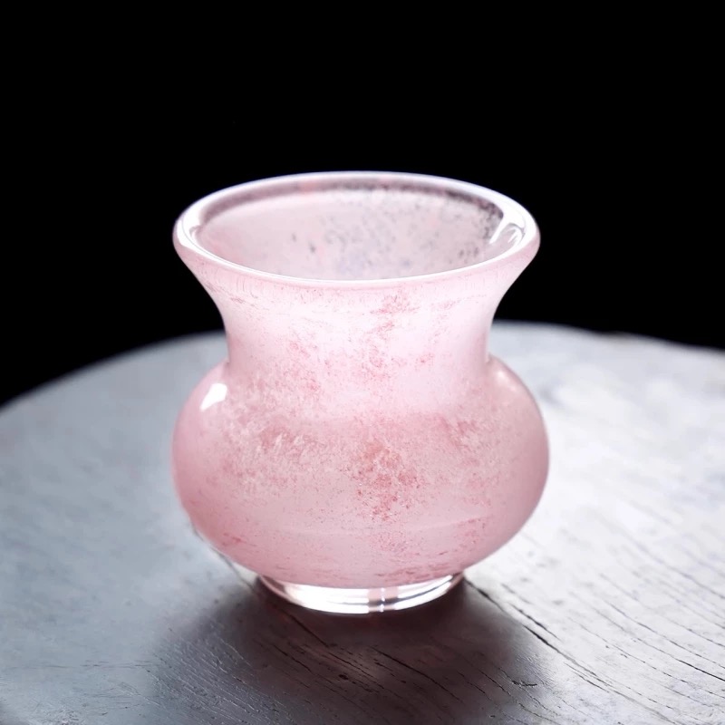 粉色茶具琉璃建水
