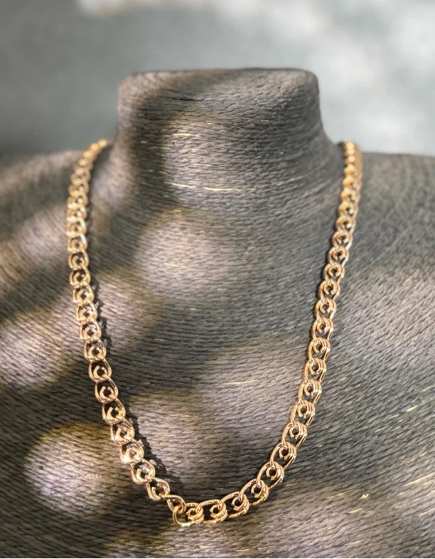 铜合金项链 粗款麻花项链0059