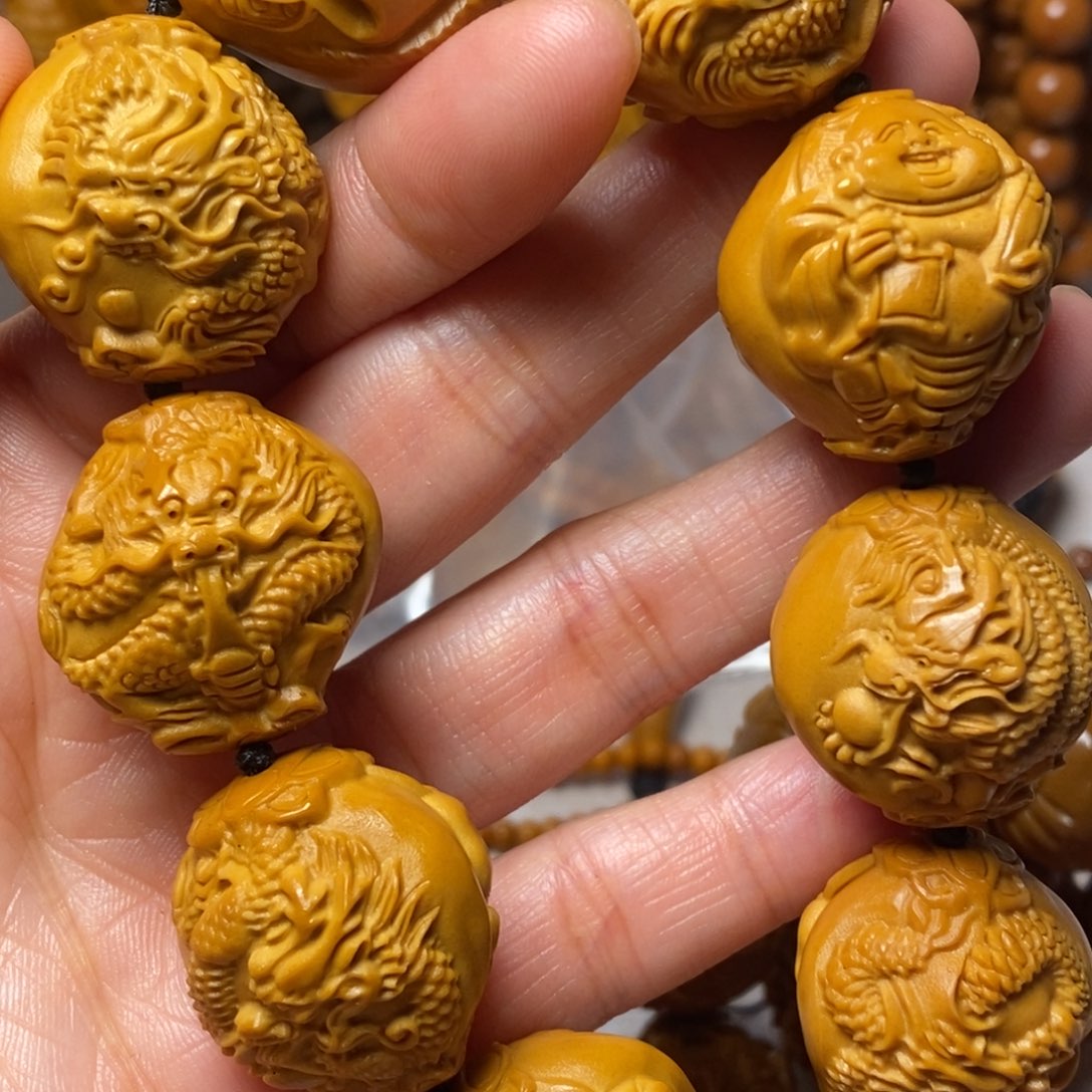 橄榄核手串/手链小*九龙弥勒