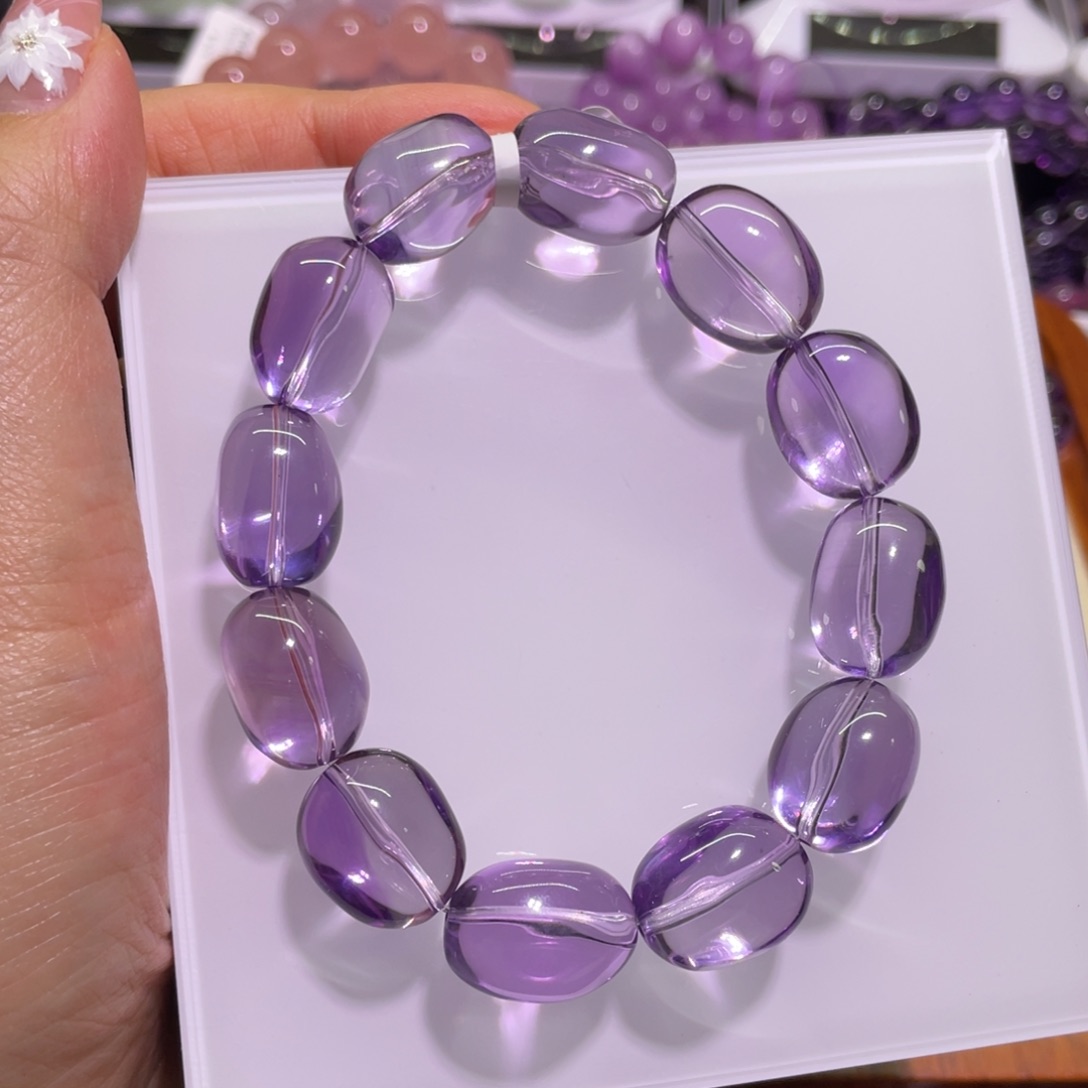 水晶手链未镶嵌巴西紫水晶