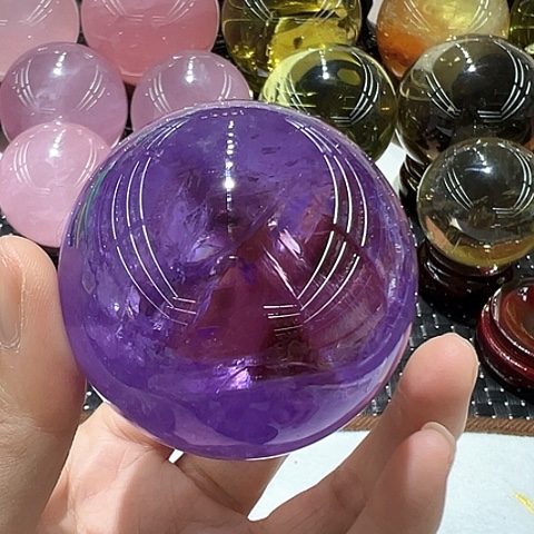 水晶水晶球摆件未镶嵌