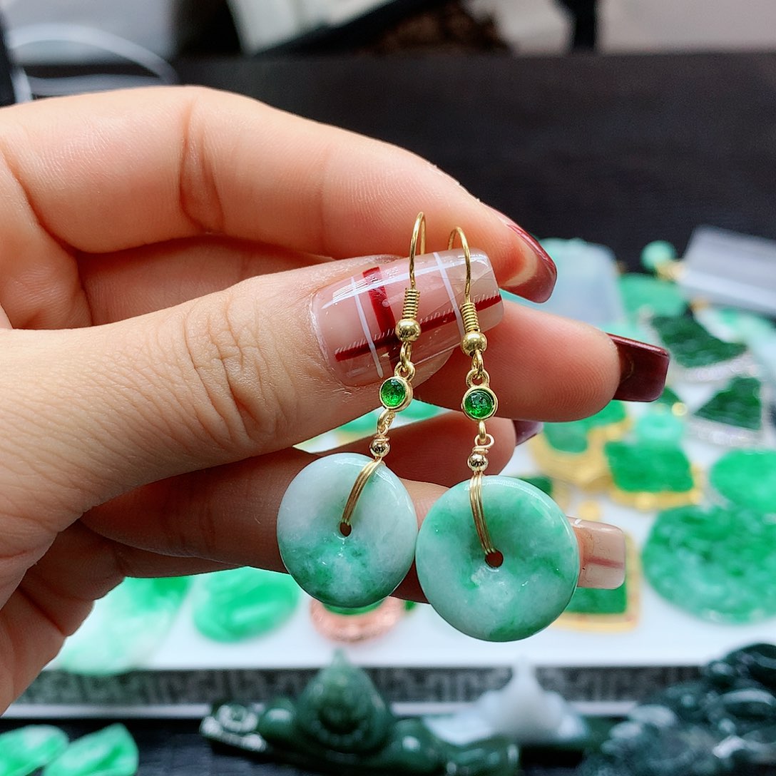 【闪购商品】翡翠耳饰未镶嵌，