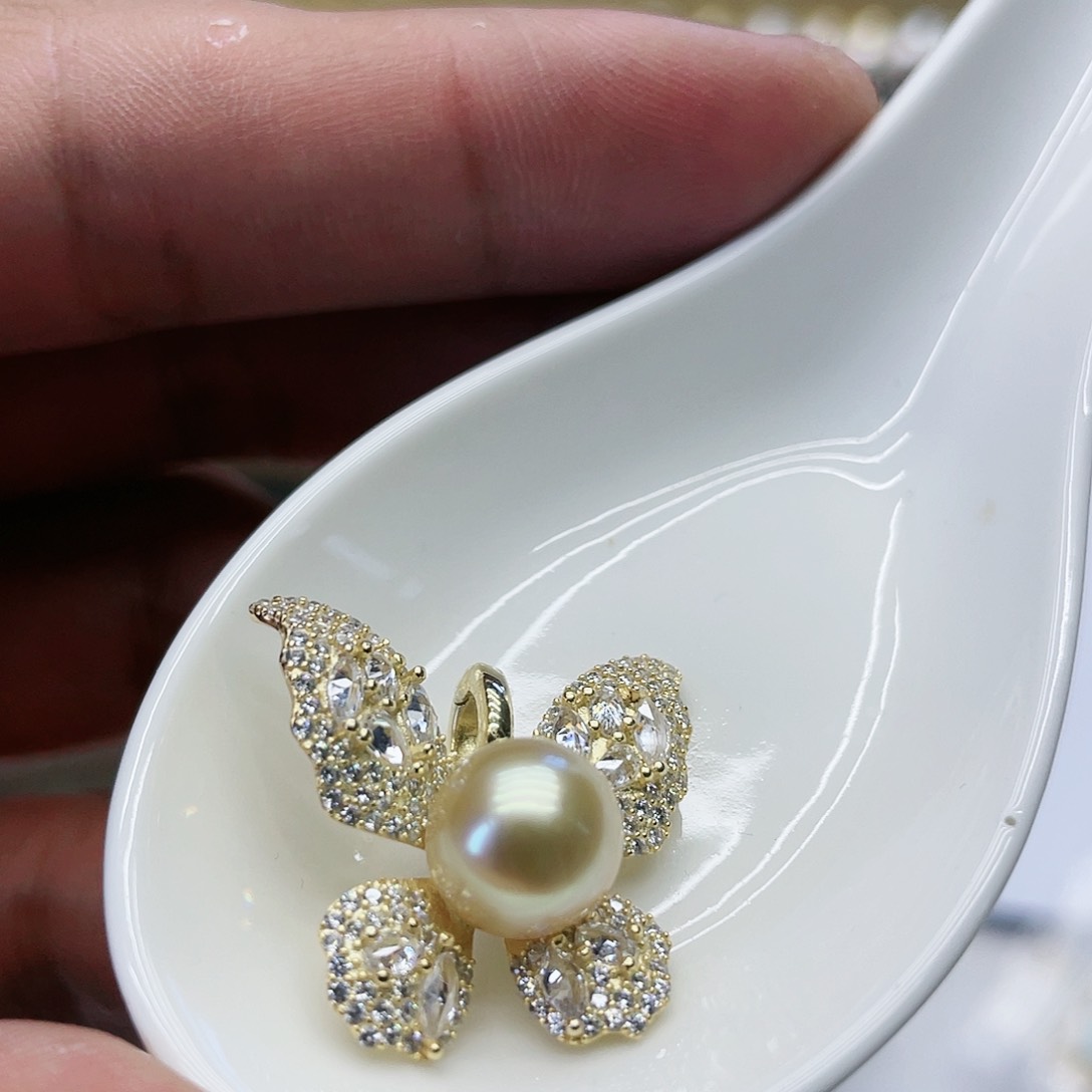 海水珍珠颈饰银S925镶嵌