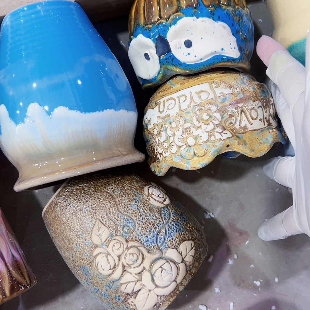 有孔，外贸尾单陶瓷花盆凑单10米包邮