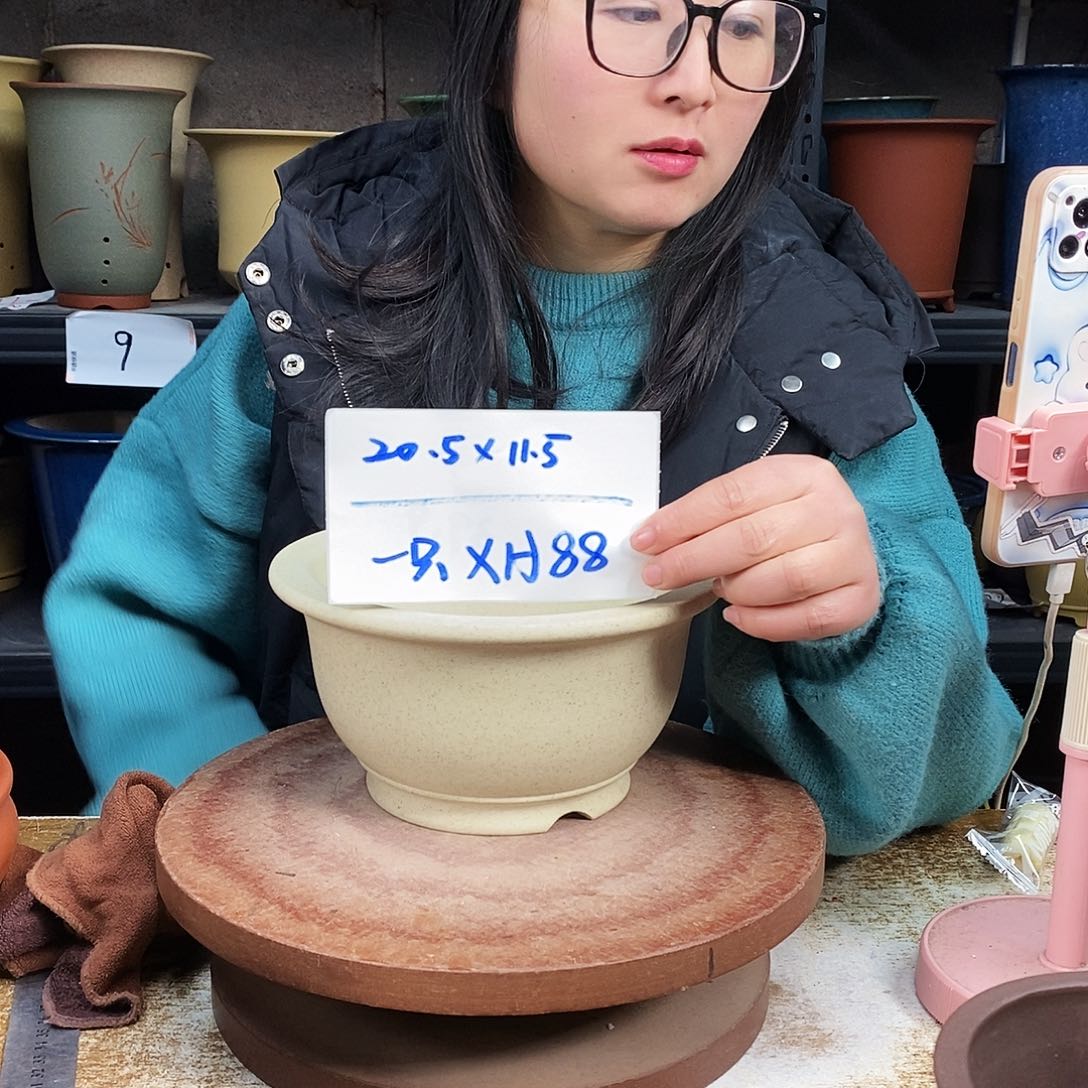 紫砂一只花盆货号XH88