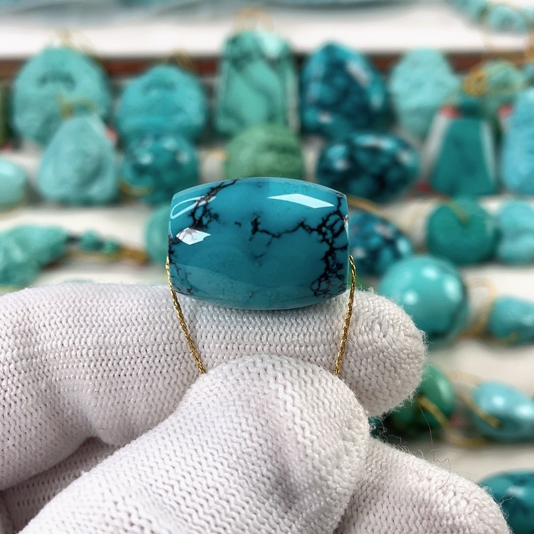 绿松石未镶嵌车挂直径15.6