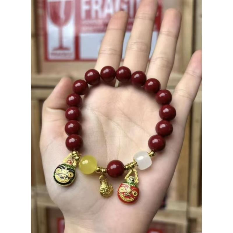 含辰砂工艺品含辰砂工艺品J0196 朱砂手串无礼盒