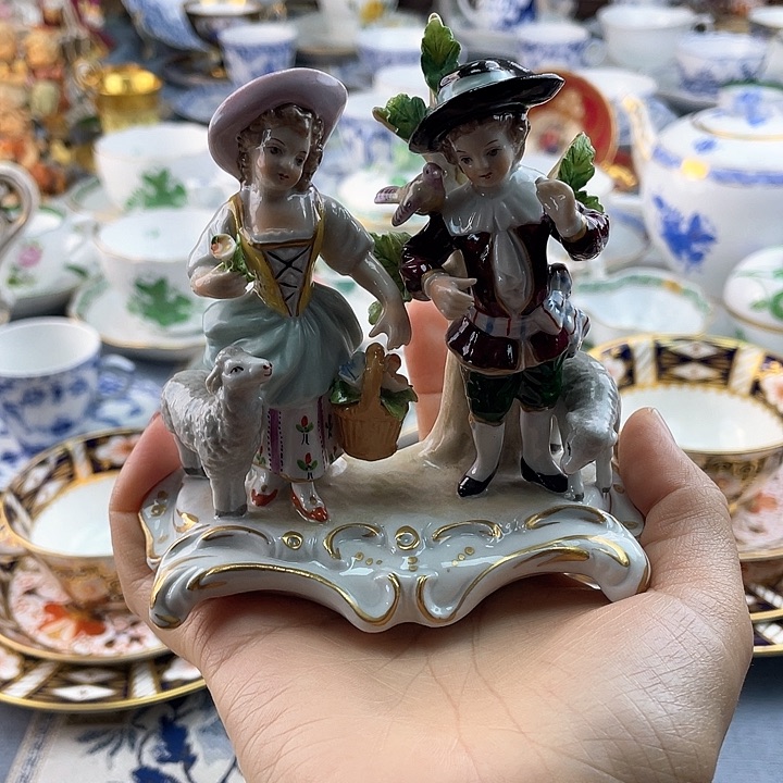 中古欧瓷瓷器小房子