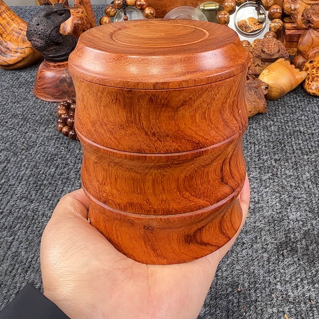 净***…黄花梨/降香黄檀海南黄花梨老料罐子