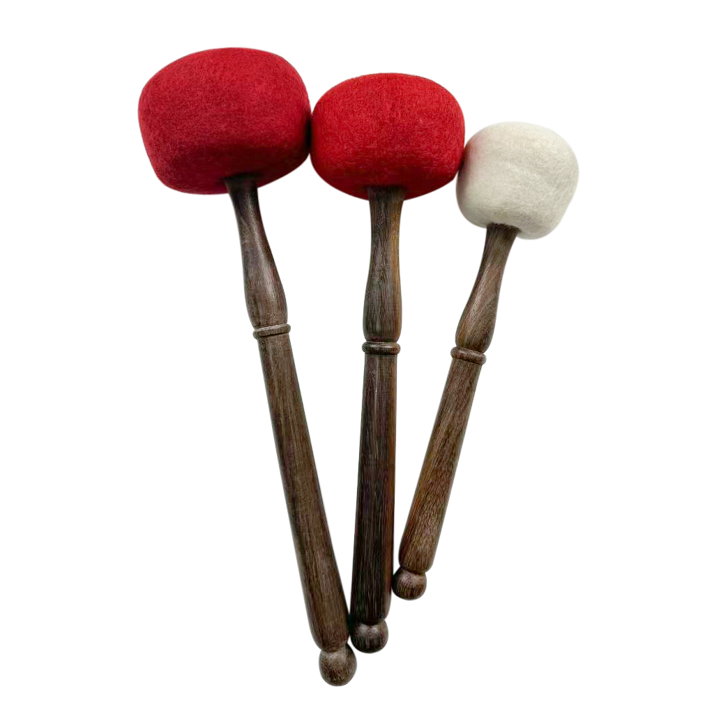 顺意颂钵网红敲钵配件大号长柄皮棒羊毛毡桃木研棒那个纯手工木质