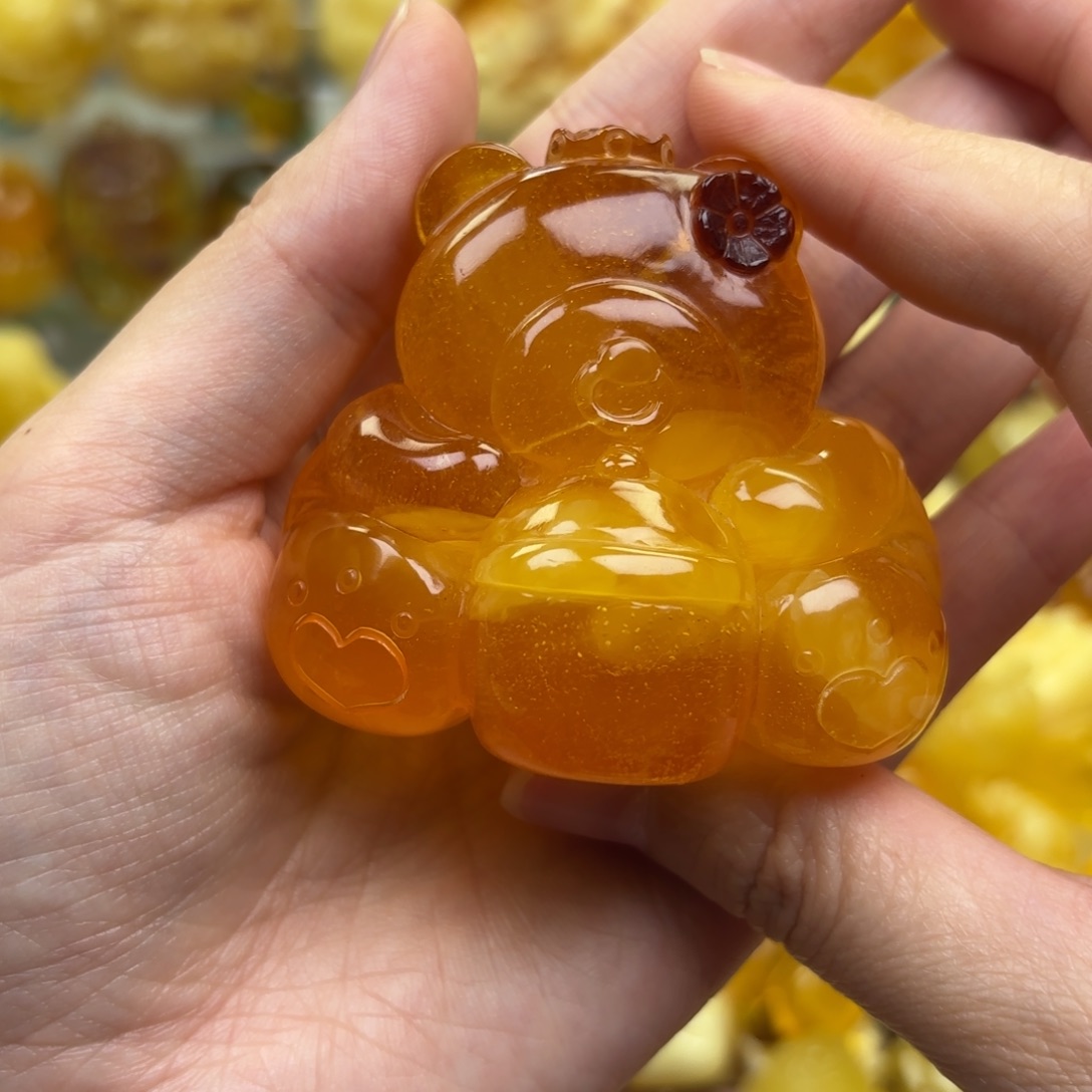 裸石蜜蜡未镶嵌蜜蜡吊坠打孔不退不换