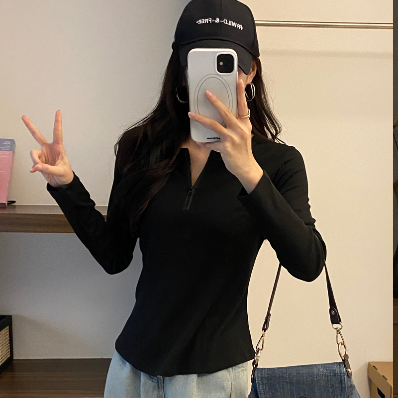 【远哥专属】圆领收腰拉链衫打底衫