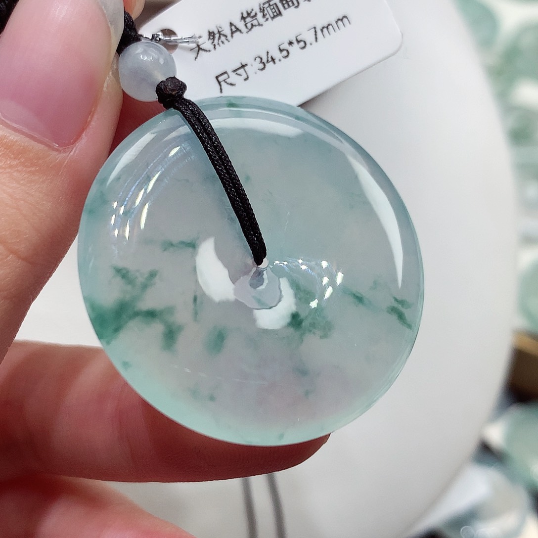 颈饰未镶嵌翡翠编号128，34.5/5.7