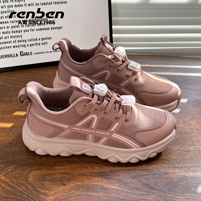 人本运动鞋女款跑鞋2025秋冬季新款透气网面轻便减震跑步鞋子潮