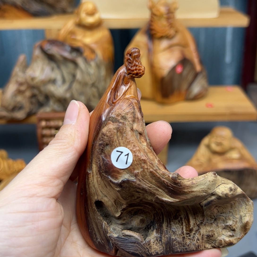 如***影柏木崖柏木摆件手把件，